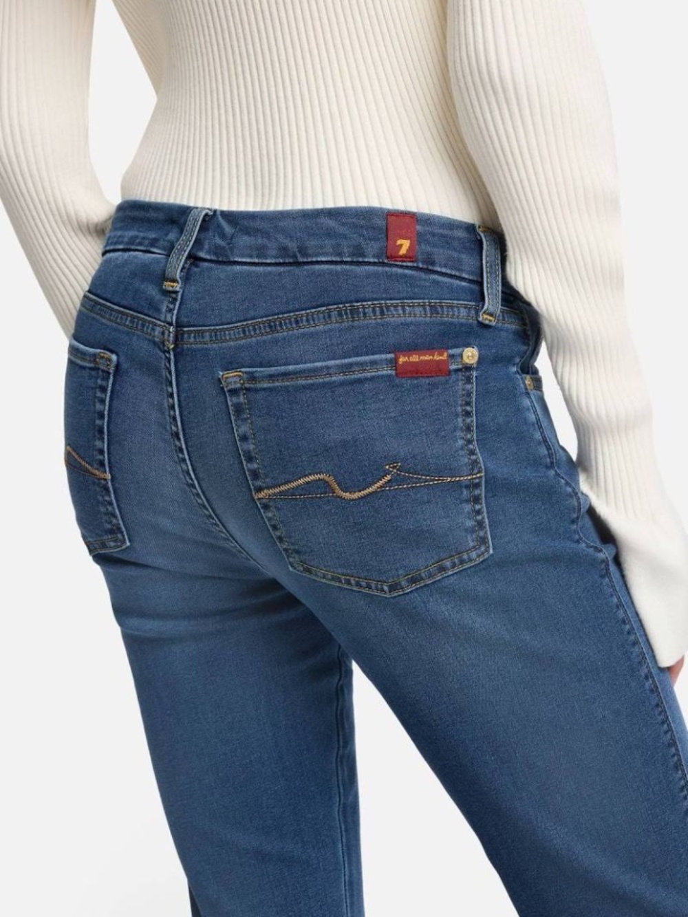 7 For All Mankind Kimmie Straight Leg Dark Wash Jeans Size 29
